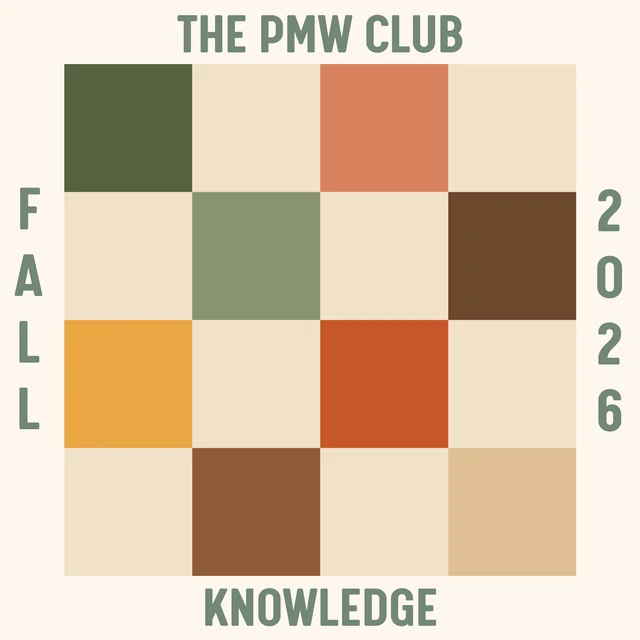 Fall 2026 Knowledge patch — a patchwork grid of cream and colored squares