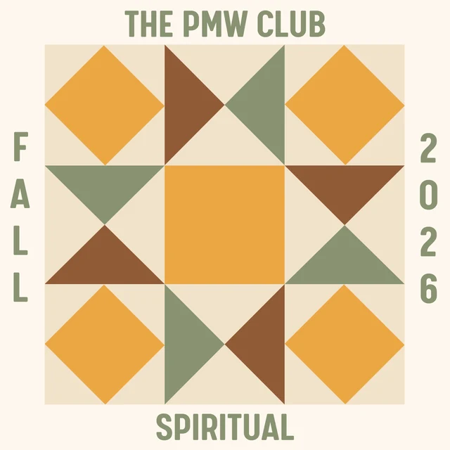 Fall 2026 Spiritual patch — a mustard center ringed with diamonds and triangles